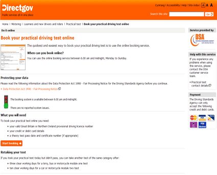Book a Practical Test Online